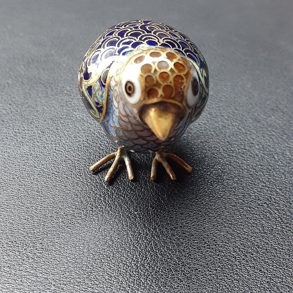 Vintage Cloisonne Quail Bird Figurine - Picture 2 of 8